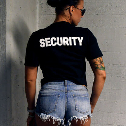 Security t-paita takaa