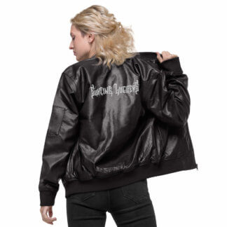 Surfing Lucifers Leather Bomber Jacket